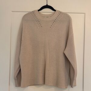 VUORI knit oversized cream crewneck sweater - small